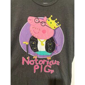 Peppa Pig Notorious P.I.G. T-Shirt, Gray, Large